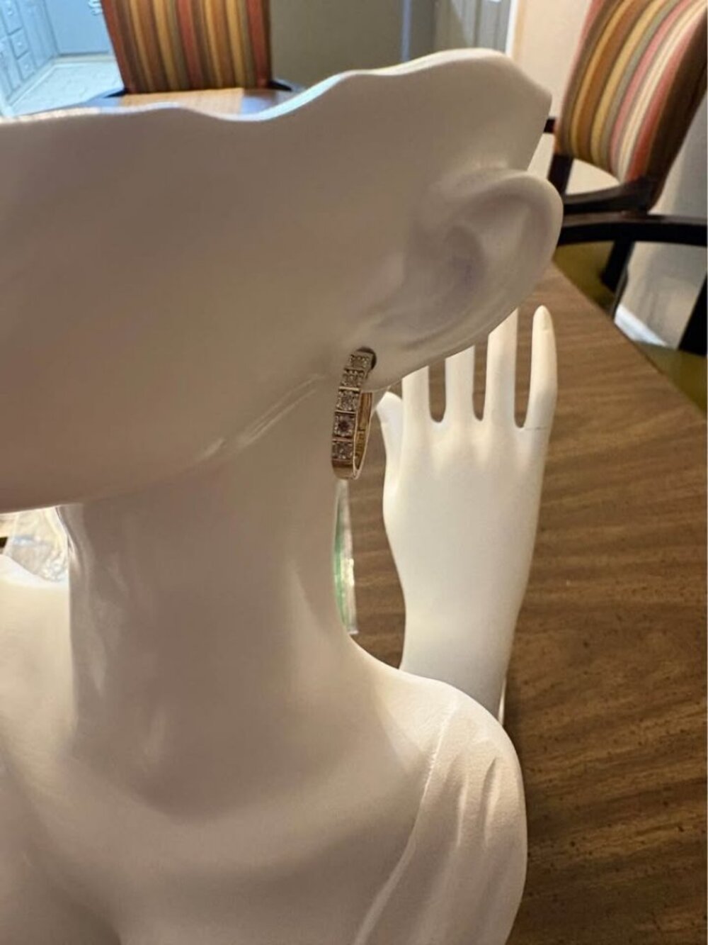 0.25 CTW Mined Diamond Hoop Earrings Sterling Silver